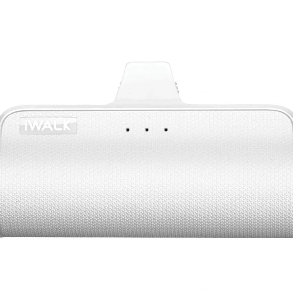 iWALK portable white colored 3350 mAh power bank iPhone battery charger USB-C